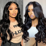 LALAS Hair Body Wave Lace Frontal 100% Human Hair Lace Front Wig