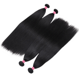 LALAS Hair Yaki Straight 3PCS Deal 100% Human Hair 10A Natural Color