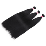 LALAS Hair Yaki Straight 3PCS Deal 100% Human Hair 10A Natural Color