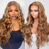 LALAS Hair Body Wave – Marron Blond, Lace Front 7x5, Cheveux Humains