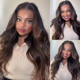 LALAS Hair Ombre Brown Loose Wave 100% Human Hair Pre Cut