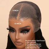 LALAS HAIR Perruque Body Wave – Lace Front 100% Humain 250% Densité