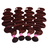 LALAS Hair 33B Auburn color Body Wave 3 Pcs 100% Human Hair