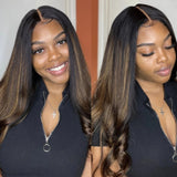 LALAS Hair Brown Balayage Straight Bundles 3PCS 100% Human Hair