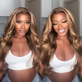 LALAS Hair Body Wave – Marron Blond, Lace Front 7x5, Cheveux Humains