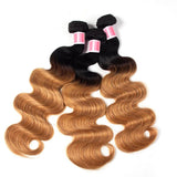 LALAS HAIR Ombre Body Wave 3 Bundles 100% Human Remy Hair