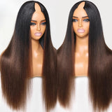 LALAS Hair Perruque Yaki U Part 100% Cheveux Naturels - Glueless