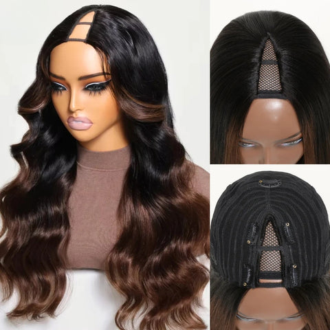 LALAS Hair Perruque V-Part Ondulations Naturelles - 150% Densité