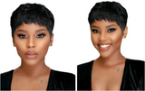 LALAS Hair Pixie Cut Wig avec Frange – Cheveux 100% Humains, Sans Lace