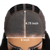 LALAS HAIR Wig Water Wave – Lace Front Roux Brun 100% Humain
