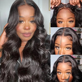 LALAS Hair Body Wave Lace Frontal 100% Human Hair Lace Front Wig