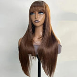 LALAS HAIR Perruque Dégradée Brun Mocha – Cheveux Lisses Naturels
