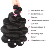 LALAS Hair Body Wave 100% Human Remy Hair Bundles 1/3Pcs