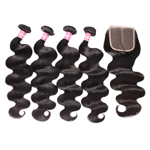 LALAS HAIR Extensions Péruviennes Ondulées Vierge avec Closure