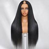 LALAS Hair Perruque V-Part cheveux humains 100% Yaki lisse - Glueless