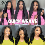 UNice Hair Yaki Straight Human Hair Bundles 100g Per Bundle 100% Human Hair Sew In Weaves 8-26 Inch Natutral Color 1/3/4 Bundles