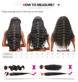 Unice Hair Deep Wave Bundles With 5x5 HD Lace Closure 100% Human Hair Bundles With Closure