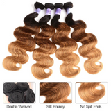 LALAS Hair T1B/4/27 Body Wave 3PCS 100% Virgin Human Hair