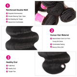 LALAS Hair Body Wave 100% Human Remy Hair Bundles 1/3Pcs