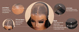 UNICE Hair Reddish Brown Yaki Bob Wig 7x5 Lace Pre Cut Pre Bleached Glueless Wig Human Hair Ready To Wear 150% Density