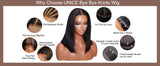 UNice Hair Drawstring Cap Yaki Straight Bob Wig Pre Cut Pre Bleached 7x5 Lace Closure Glueless Wigs Human Hair Ready To Wear Go