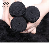 Unice Hair 1Pcs Lot Kinky Straight Hair Human Remy Hair Extension 8-26inches Brazilian Hair Weave Bundles
