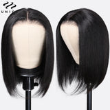 UNice Bye-Bye Knot Wig 7x5 Pre Cut Lace Closure Wig Human Hair Bob Wig Wear Go Glueless Wig Short Bob Lace Wigs for Women