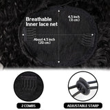 LALAS HAIR Ponytail Deep Wave Bouclé – Cordon Noir 100% Humain