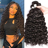 LALAS Hair 1/3 Pcs Bundles Water Wave 100% Remy Human Hair Natural Color