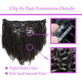 LALAS HAIR Extensions Clip Afro Crépu Naturel – Cheveux Vierge 120g