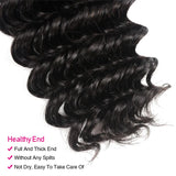 Unice Hair Deep Wave Bundles With 5x5 HD Lace Closure 100% Human Hair Bundles With Closure