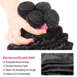 Unice Hair Deep Wave Bundles With 5x5 HD Lace Closure 100% Human Hair Bundles With Closure