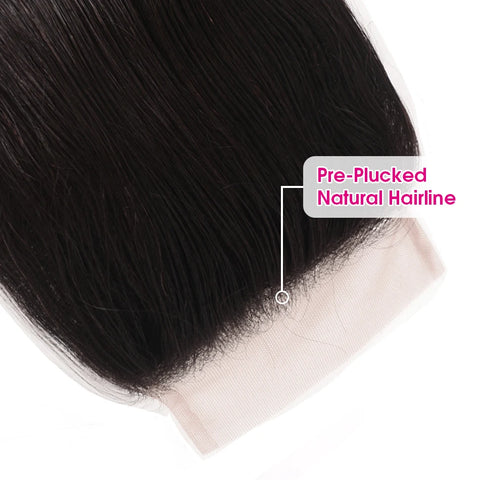 LALAS HAIR Cheveux Brésiliens Lisses HD Closure – 100% Vierge