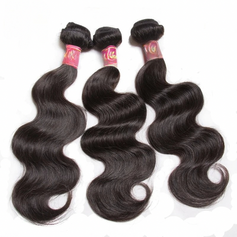 LALAS Hair Malaysian Body Wave 3PCS Natural Color 100% Human Remy Hair