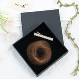 LALAS HAIR Chignon Donut Élastique – Cheveux Humain Blond Brun