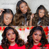 UNICE Hair Balayage Highlight Body Wave Wig 7x5 Pre Cut Pre Bleached Glueless Wig Human Hair Ready To Wear Go 150% Density