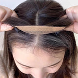 Topper Femme en Cheveux Humains Base Soie – Frange Aérée, Cheveux Européens Remy