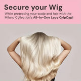 LALAS HAIR Grip Wig Cap Réglable – Antidérapant, Découpe Oreilles, Velcro