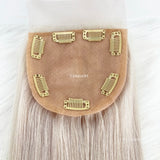 Topper Femme en Cheveux Humains #60 Blond Platine – Base Soie 5x5, Clips Intégrés, Cheveux Européens Vierges