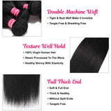 UNice Hair Yaki Straight Human Hair Bundles 100g Per Bundle 100% Human Hair Sew In Weaves 8-26 Inch Natutral Color 1/3/4 Bundles