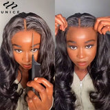 UNice Bye-Bye Knots Wig 7x5 Inch Lace Wig Pre Bleached Pre Plucked Pre Cut Lace Front Wig Real Glueless Wear Go Wigs