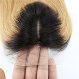 Topper Ombre 5x5” en Cheveux Humains Remy – Base Soie, Clips Intégrés, Effet Cuir Chevelu Naturel