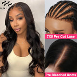 UNice Bye-Bye Knots Wig 7x5 Inch Lace Wig Pre Bleached Pre Plucked Pre Cut Lace Front Wig Real Glueless Wear Go Wigs