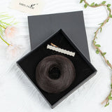 LALAS HAIR Chignon Donut Élastique – Cheveux Humain Blond Brun