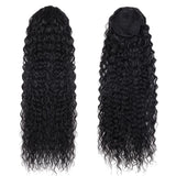 LALAS HAIR Ponytail Deep Wave Bouclé – Cordon Noir 100% Humain