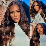 Unice Hair Chestnut Brown Loose Wave Wig 7x5 Lace Pre Cut Pre Bleached Glueless Wig Human Hair Ready To Wear Go Wig 150% Density