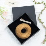 LALAS HAIR Chignon Donut Élastique – Cheveux Humain Blond Brun