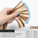 LALAS HAIR Tape-in Mini Extensions – 10 Pièces Invisibles Pour Tempes