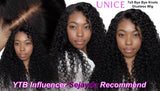 Unice 7x5 Wear Go Glueless Wig Human Hair Curly Wigs Pre Cut Pre Bleached Pre Plucked Lace Front Human Hair Wigs for Beginners