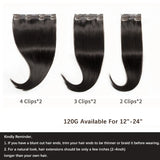 LALAS HAIR Extensions Clip à Bande Fine – Remy 6pcs 120g